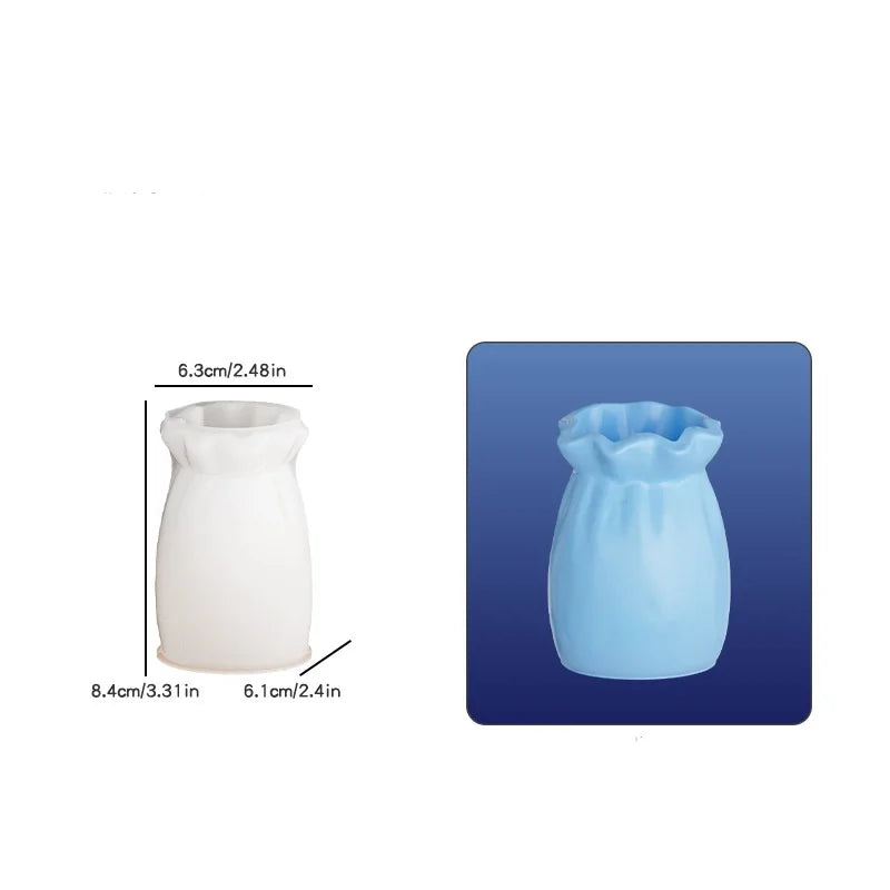 3D Modern Vase Silicone Mold – DIY Concrete Resin Flower Pot
