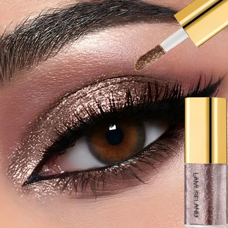 Pearl Liquid Eyeshadow Natural Smokey Silver Fine Shimmer Diamond Glitter Eye Shadow Eyelid Waterproof Highlighter Beauty Makeup Zpaxo 06