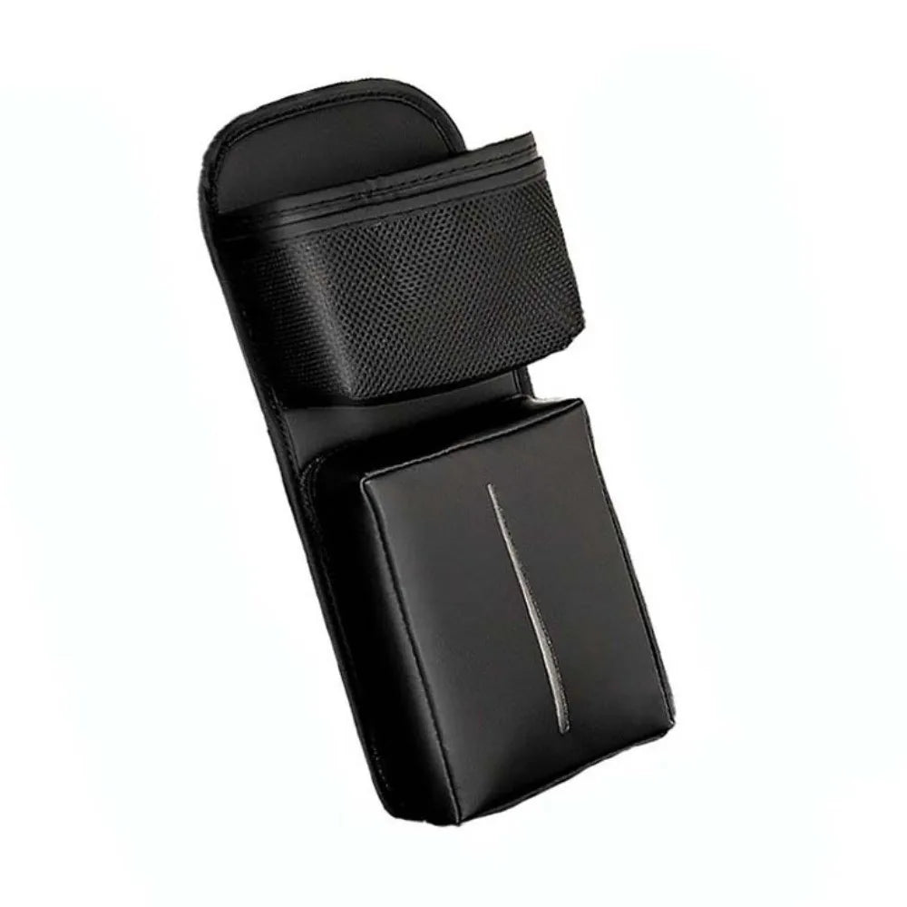 Multi-Functional Car Seat Side Storage Bag Tissue Box Wear-Resistant Car Seat Hanging Organizer Leather Portable Auto Seat Box Zpaxo