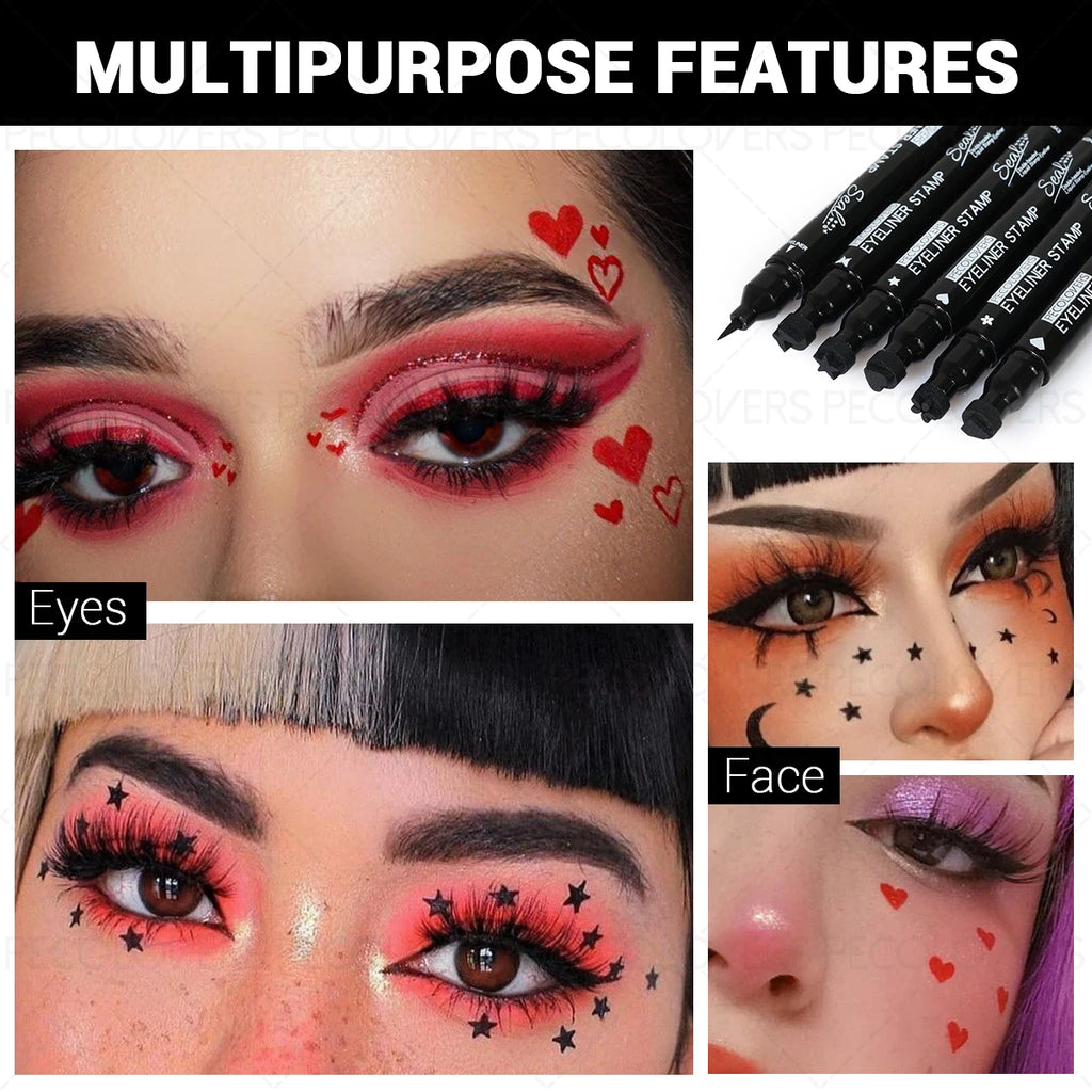 Smooth Liquid Eyeliner Seal Smudge-proof Comes Variety Patterns Zpaxo