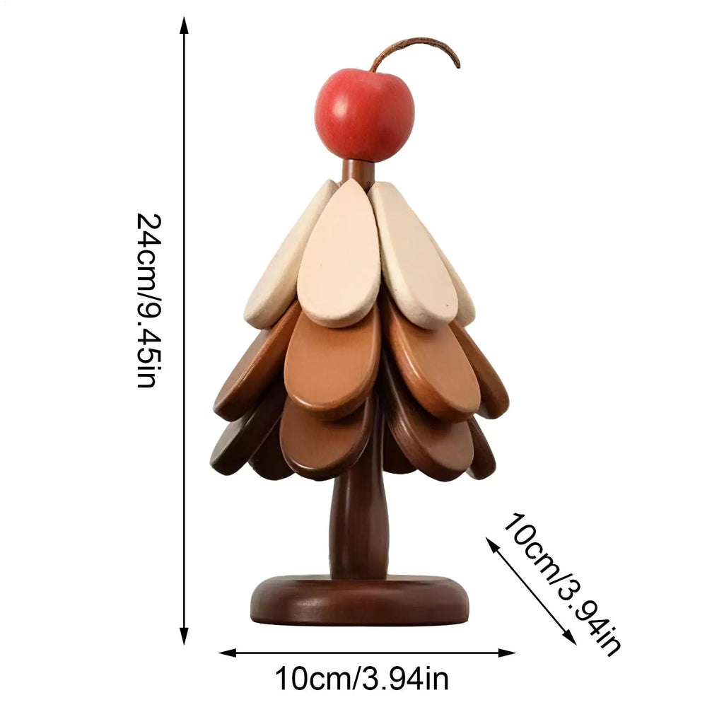 Christmas Tree Coasters Foldable Wood Coasters Wooden Tree Trivet Set for Kitchen Dinner Beverage Cup Counter Countertops Pans Zpaxo