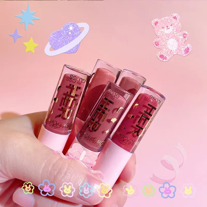 8 Colors Liquid Lipstick Waterproof Moisturizing Long Lasting Shiny Lip Gloss Natural Makeup Jelly Lip Glaze Shimmer Cosmetics Zpaxo