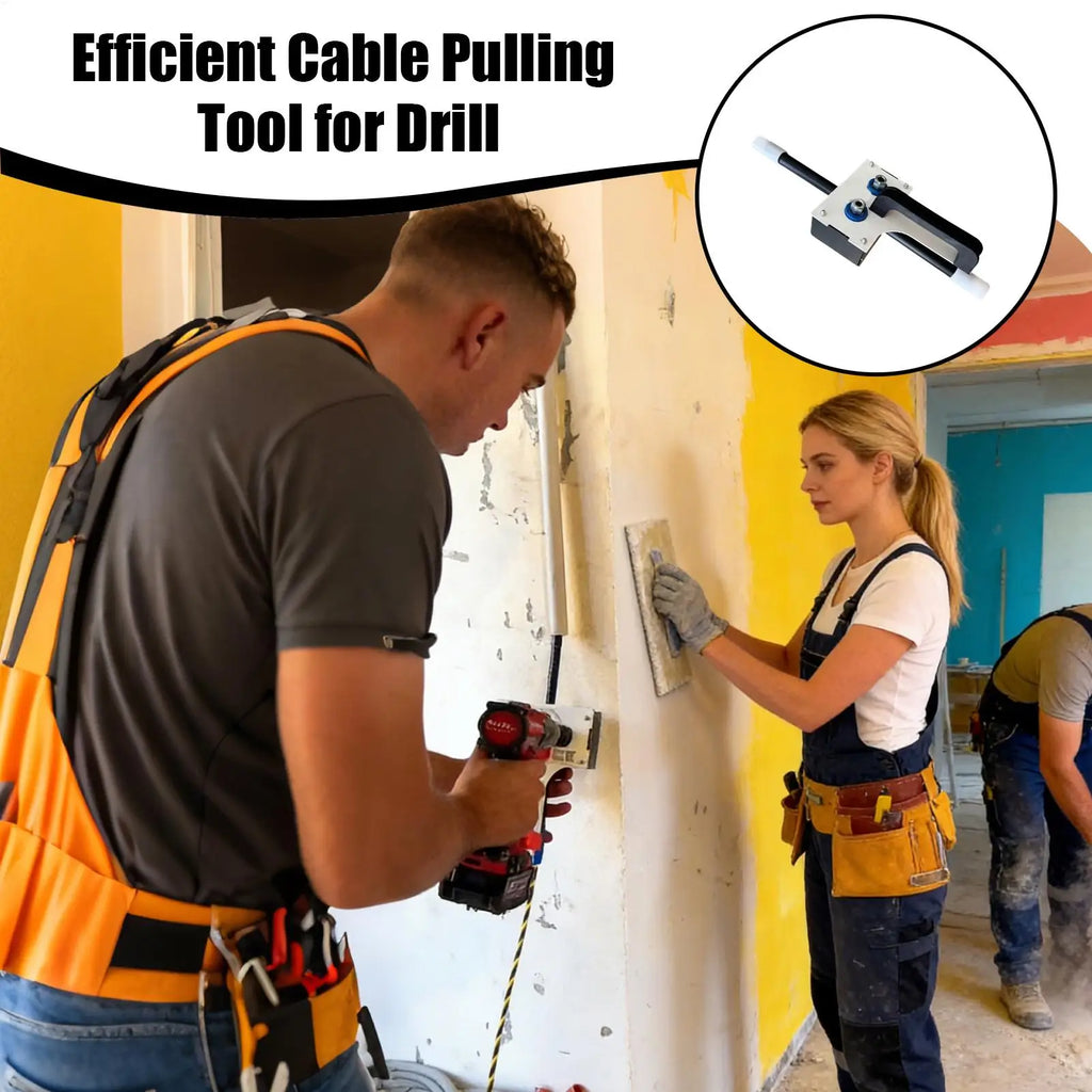 Heavy Hand-held Cable Puller Wiring Tool 8mm Electrical Cable Puller Used For Narrow Space Wall Underground Data Center Pipeline Zpaxo