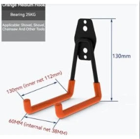 Bicycle Garage Heavy Storage Hook Warehouse Hardware Strong Load-Bearing Small/Medium Square Hook Tool Storage Wall Metal Hook Zpaxo Medium U