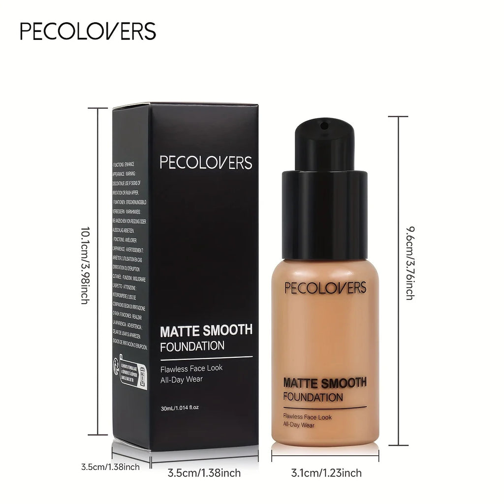 Matte Smooth Foundation Liquid -Multi-Tone Nature Effect, Enhanced Coverage with Use, Universal Skin Compatibility, All-Day Wear Zpaxo