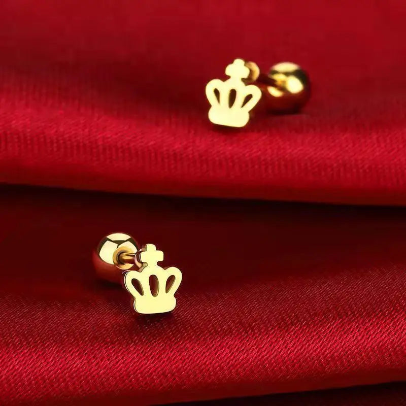 Fashion Stainless Steel Frosted Four-leaf Clover Stud Earrings Women Zpaxo A5