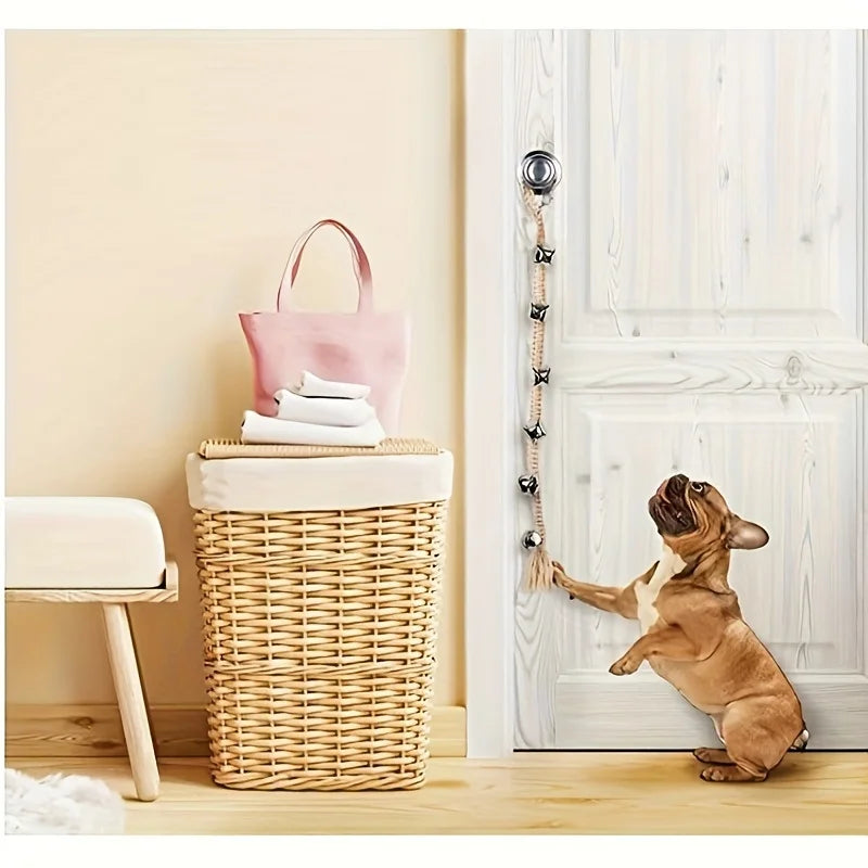 Dog Doorbell Hanging Training Bell Hand-woven Cotton Rope Out Alarm
