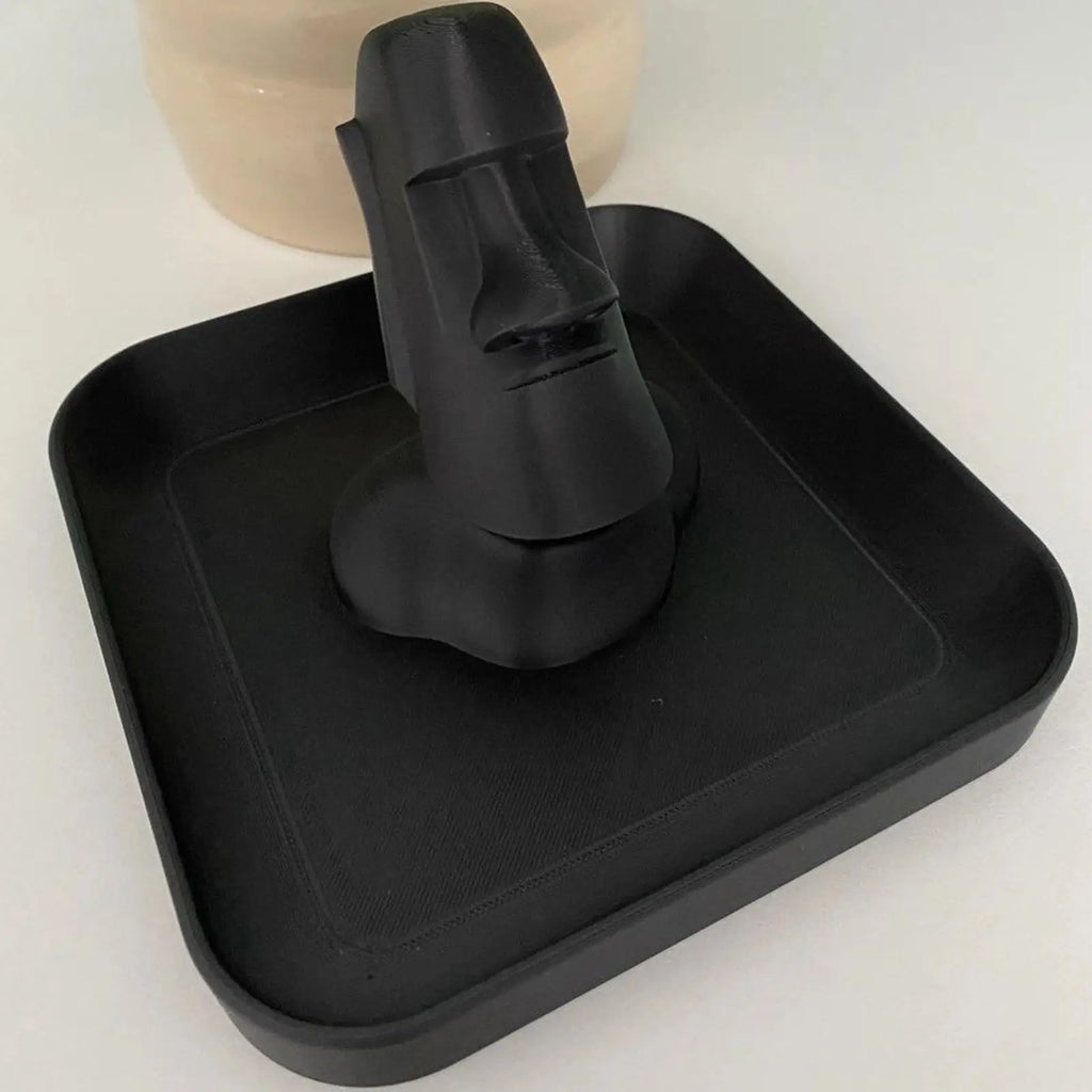 Eyeglass Holder Stand Easter Island Statue Storage Box Decorative
