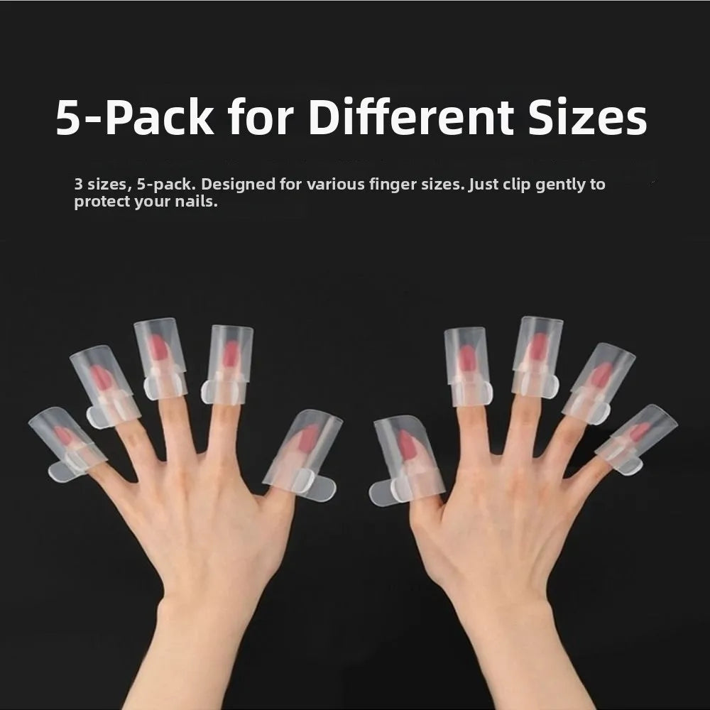 Transparent Nail Protective Cover Reusable Detachable Care Tools Zpaxo