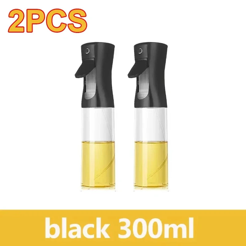 Oil Spray Oil Sprayer Bottle Plastic Household Kitchen Nebulizing Mist Filling Cooking Dual Use BBQ Camping Bbq Accessories Zpaxo 2pcs-300ml black