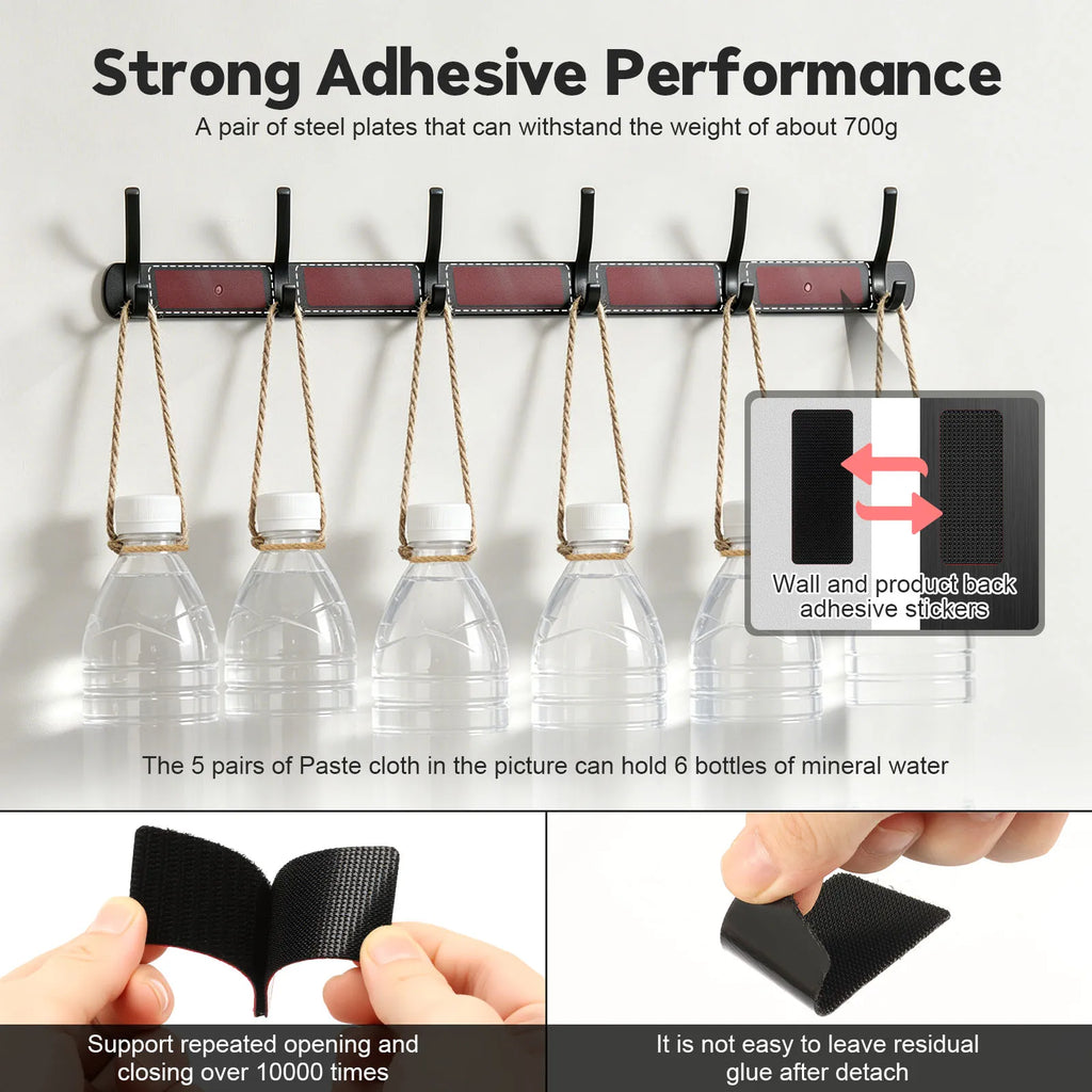 20pcs Heavy Duty Hook and Loop Strips Strong Adhesive Mounting Tape 3.15x1.18 Inch Waterproof Heat Resistant No Drill Fastener Zpaxo