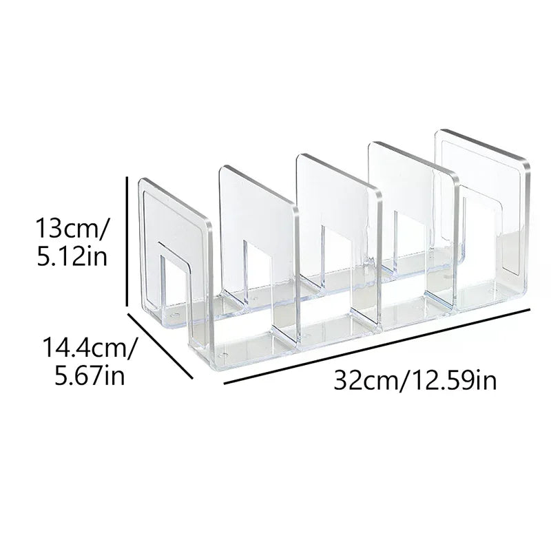 Holder Clear Plastic Purse Handbag Organizer 4 Sections Bag Closet Shelf Divider Purse Display Stand Handbag Storage Organizer Zpaxo