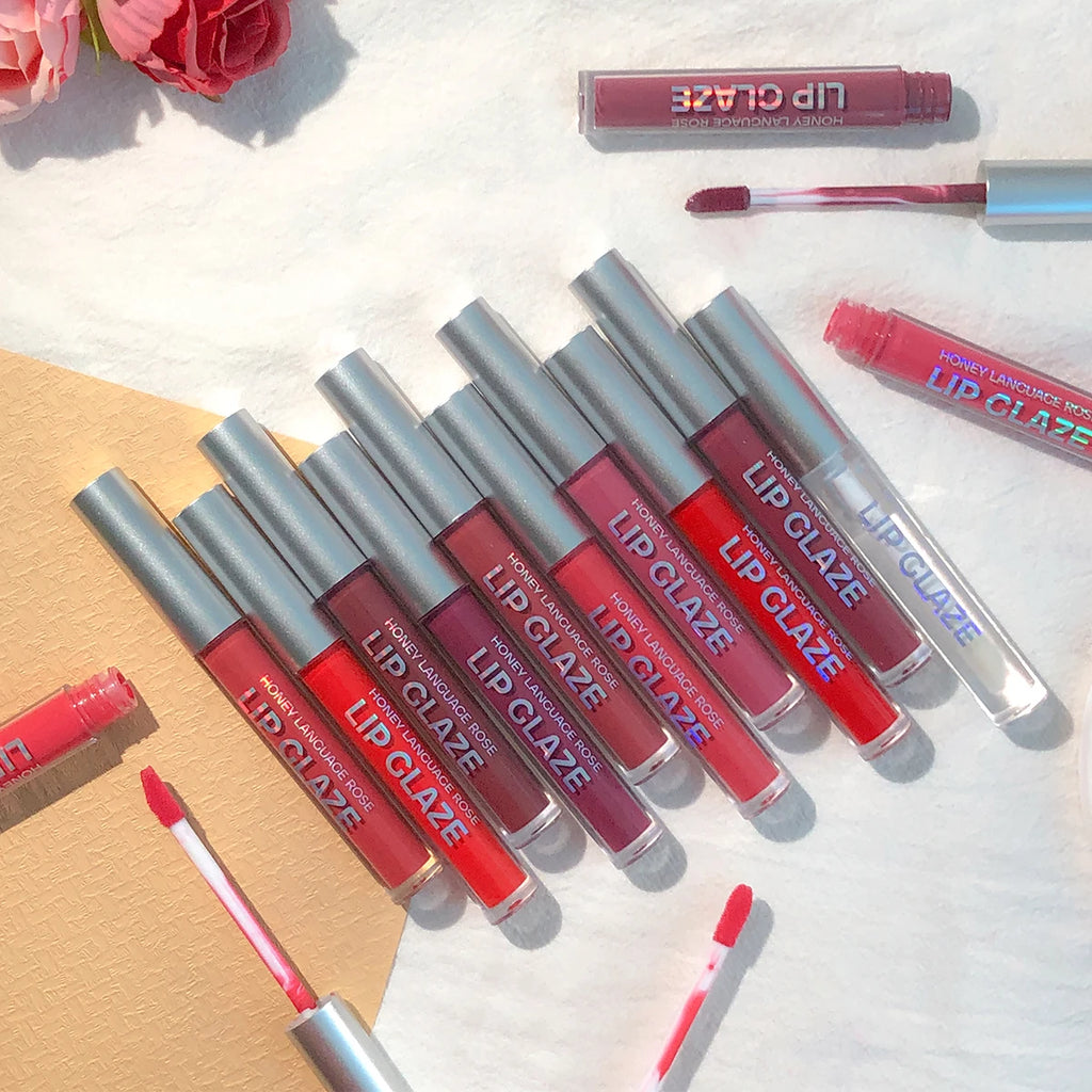 10 pcs long-lasting nude lip gloss matte satin lipstick waterproof liquid lipstick moisturizing lip gloss Zpaxo