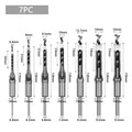 Woodworking Square Drill Bits HSS Twist Hole Auger Mortising Chisel Zpaxo 7pcs