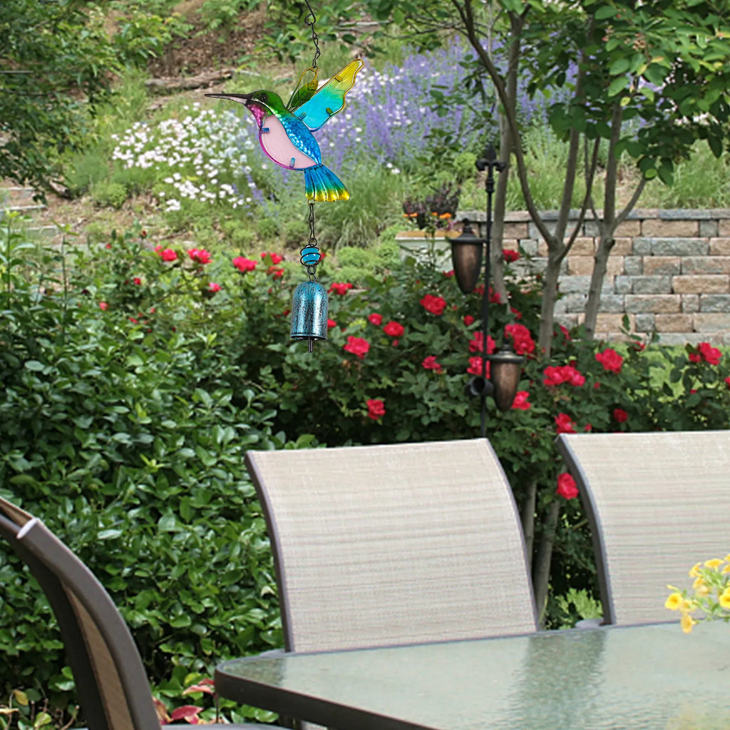Hummingbirds Wind Chime Decor Easy Hang No Installation Required