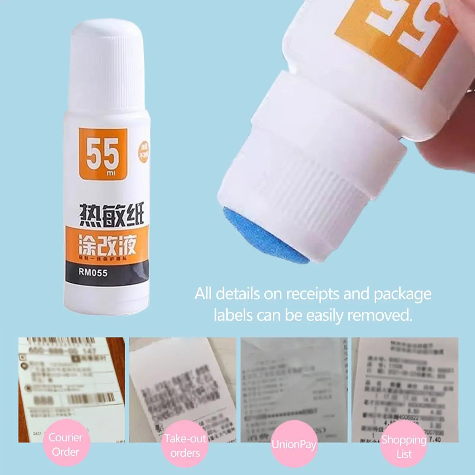 Thermal Paper Correction Fluid Fast-drying Privacy Protection Parcel