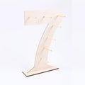 Number 0-9 Wooden Donut Display Stand Holder Board Table Desserts Stand for Birthday Party Wedding Baby Shower Zpaxo Number 7