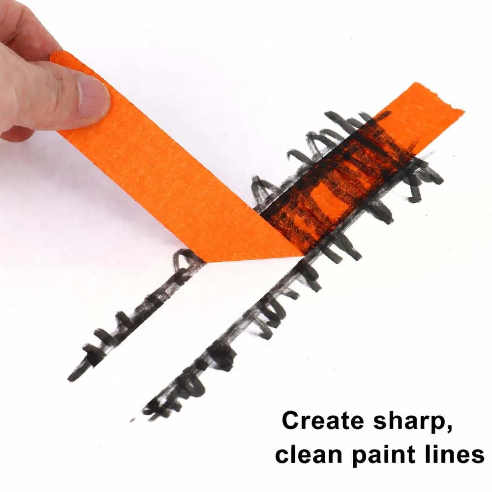 3-Pack Orange Painters Masking Tape – Indoor & Outdoor DIY Painters Masking Tape Zpaxo