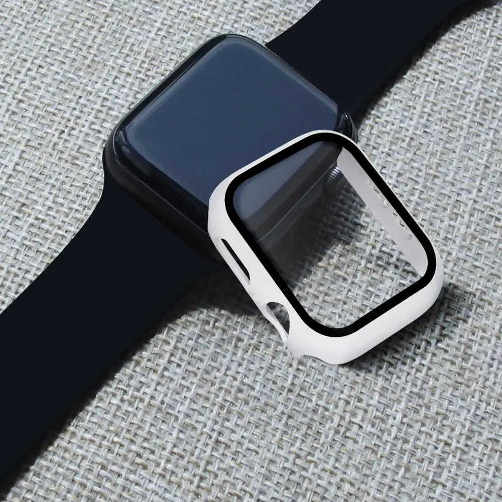 Glass+Cover For Apple Watch Ultra 9 8 7 41mm 45mm 49mm Screen Protector For iWatch Series 6 5 4 3 se 38mm 40mm 42mm 44mm bumper Zpaxo