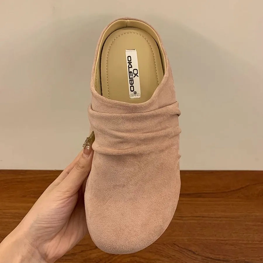 Flat Shoes for Women Thick Soled Soft Boken Shoes for Women Spring Autumn 2025 New Outerwear Retro Round Toe Ladies Shoes Zpaxo