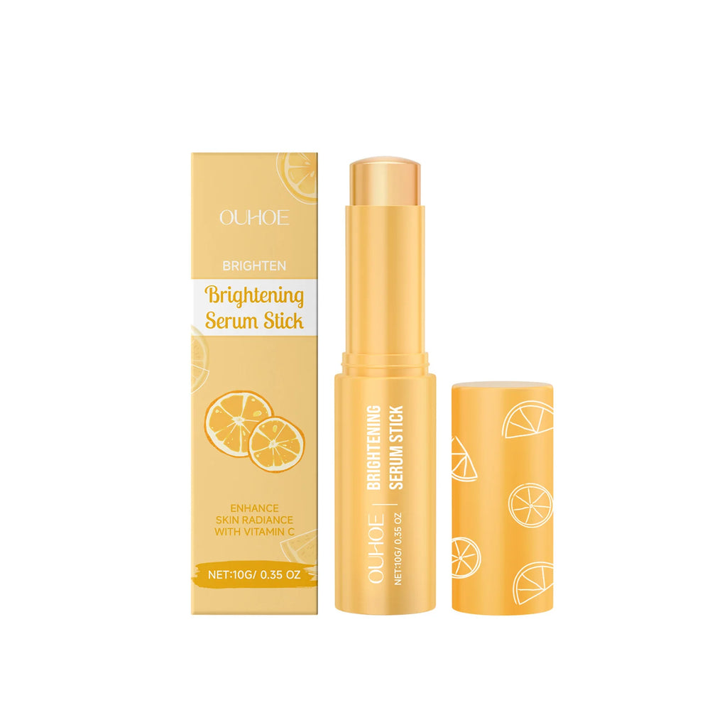 Vitamin C Brightening Essence Stick Face Hydrating Glow Boosting Moisturizer Bar Portable Illuminating Serum for Dull Skin 10g Zpaxo 1PC