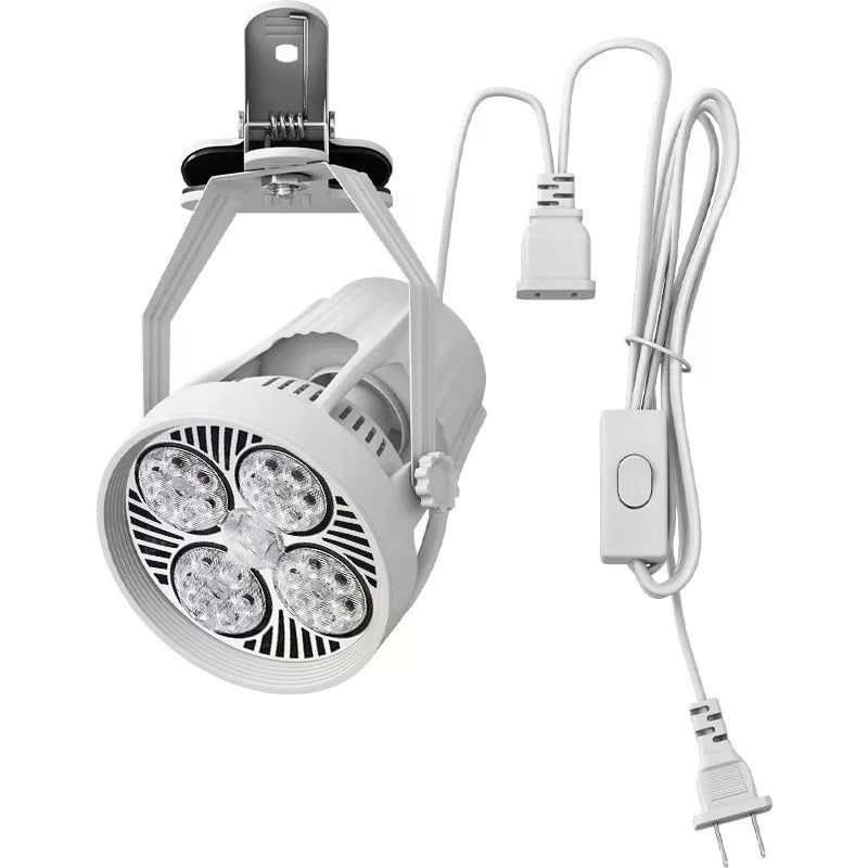 PAR30 LED E27 Track Light Bracket Base 2-Wires Rail Ceiling Lamps Holder Clothing Store Living Room Replaceable Spotlight Socket Zpaxo