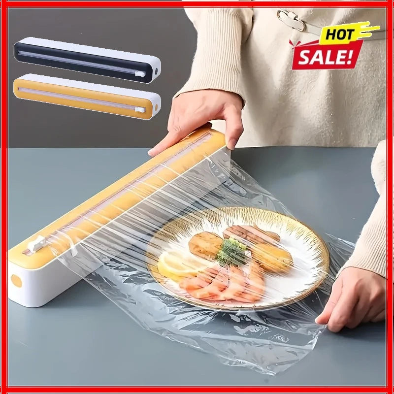 Foil & Plastic Wrap Dispenser Organizer with Cutter | Refillable Wrap Dispenser Organizer Zpaxo