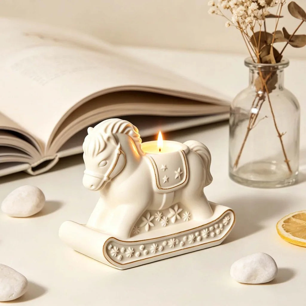 3D Rocking Horse Silicone Mold – DIY Candle & Gypsum Craft