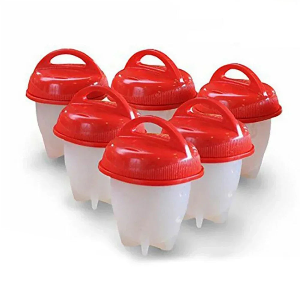 1/6Pcs Mini Egg Poachers Cooker Silicone Non-Stick Egg Boiler Cookers Pack Boiled Eggs Mold Cups Steamer Kitchen Gadgets Tools Zpaxo