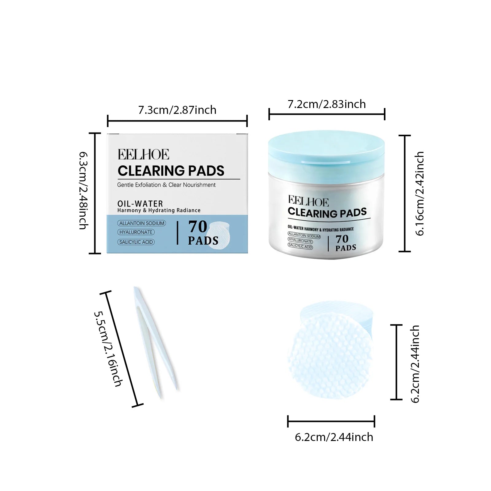 Salicylic Acid Toner Pads – Exfoliating Acne & Pore Care, 70ct Exfoliating Toner Pads Zpaxo 1 Set