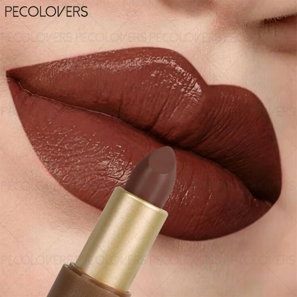 Lipstick Red Brown Waterproof Lasting Makeup Matte Not Sticky Greasy