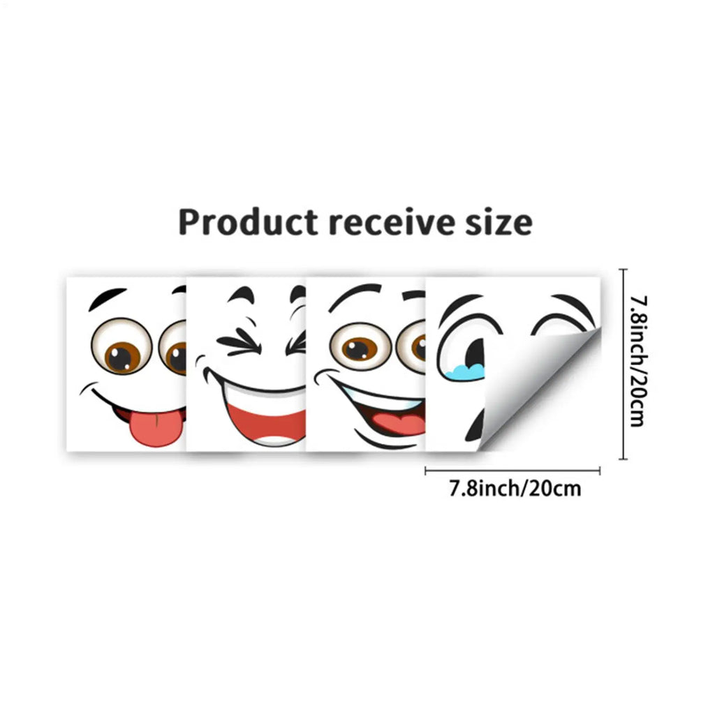 Funny Expression Garbage Can Stickers Cute Cartoon Toilet Lid Decals