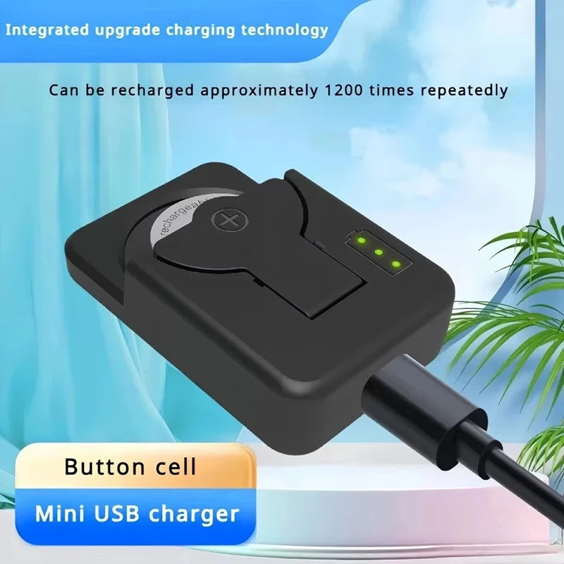 Button Battery Charger With LED Indicator Portable Charging Dock Base Charger Universal For LIR2016 LIR2025 LIR2032 Accessories Zpaxo