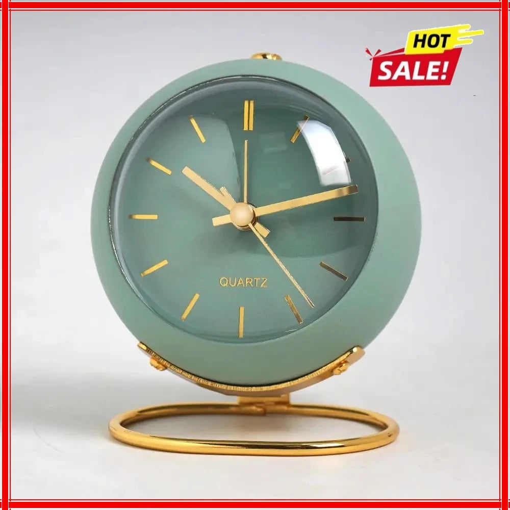 Nordic Minimalist Alarm Clock – Silent Luminous Analog Desk Clock Analog Alarm Clock Zpaxo