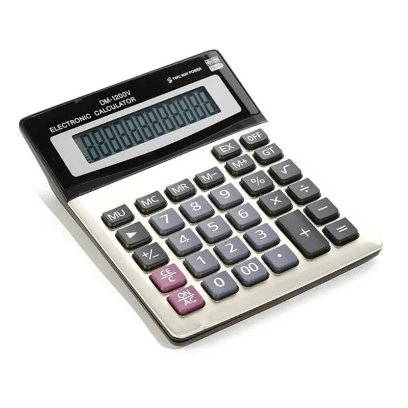 652F Large Screen Digital Calculator 12 Digit Display Office School Zpaxo