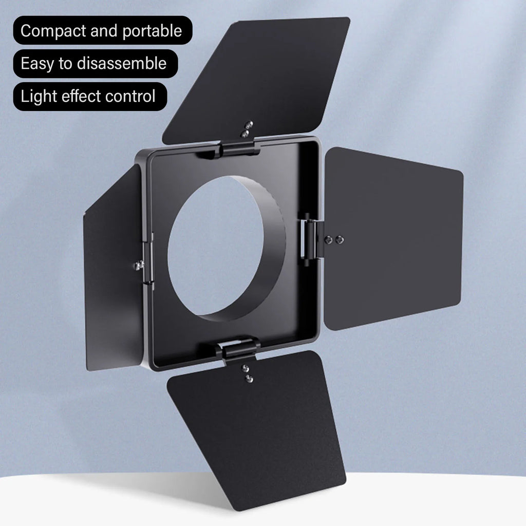 Flash Light Baffle Four Leaf Bowens Small Mount Aluminum Alloy Fit