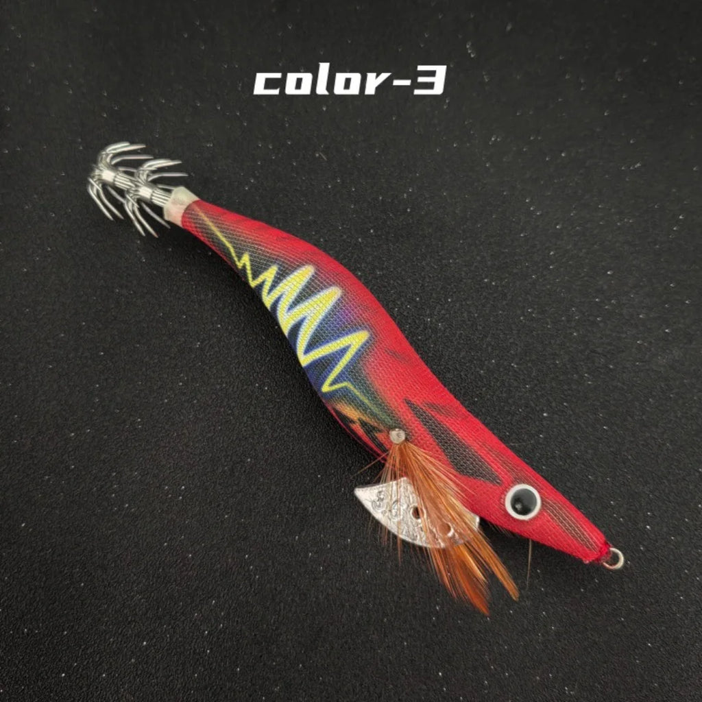 Luminous Wooden Shrimp Squid Hook – Glow Bead Saltwater Lure