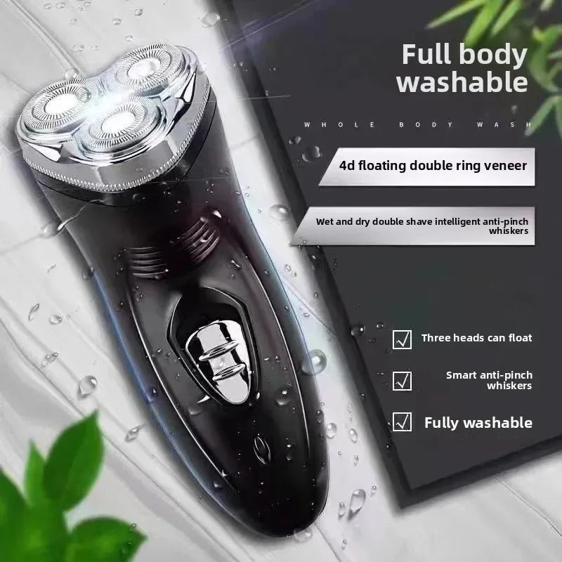 Blackstone Electrical Rotary Shaver for Men 3D Floating Blade Washable USB Rechargeable Shaving Beard Machine Zpaxo