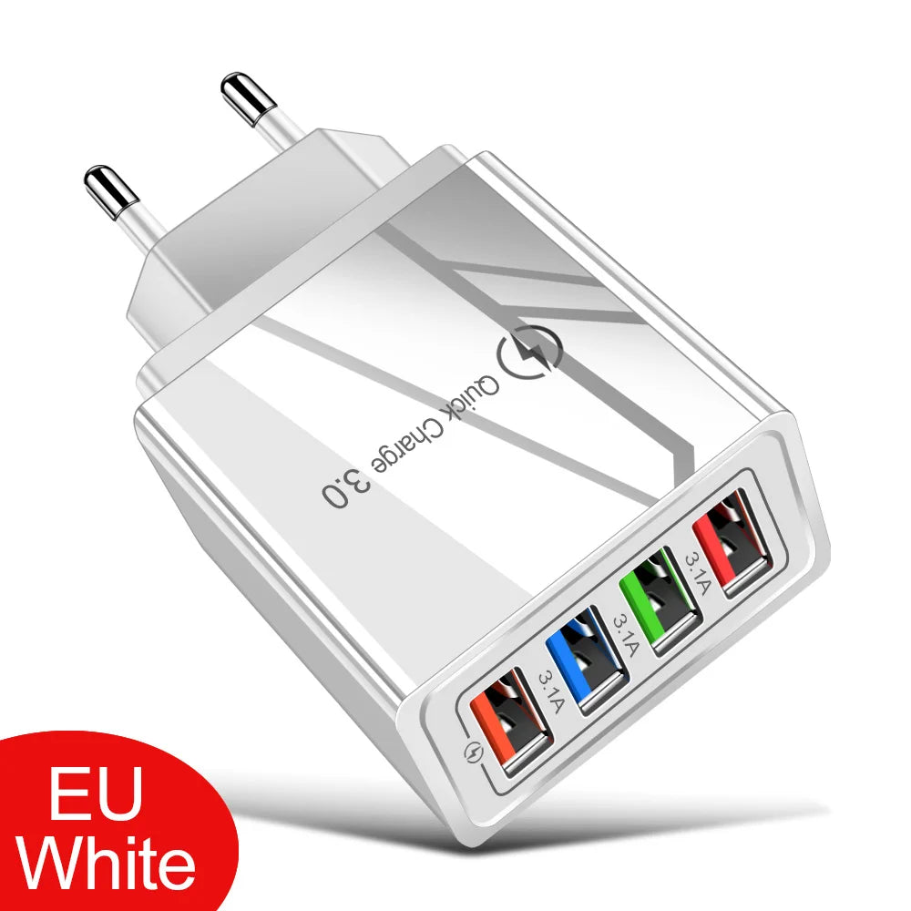 Iphone 14 USB Charger Quick Charge 3 0 Samsung Xiaomi Mi Tablets Zpaxo EU White