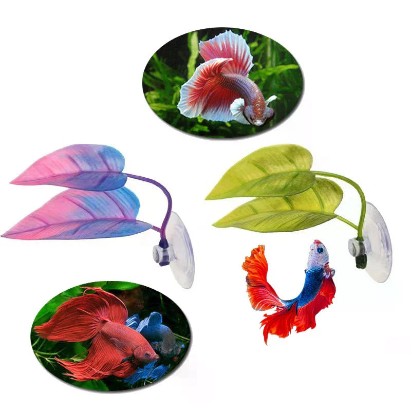 Artificial Aquatic Plant Aquarium Landscaping Betta Fish Leaves Zpaxo