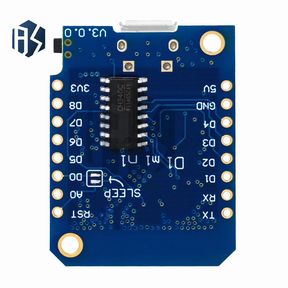 for Wemos D1 Mini V3.0.0 ESP8266 Development Board – WiFi IoT Module with CH340 USB, 4MB Flash for Arduino Zpaxo