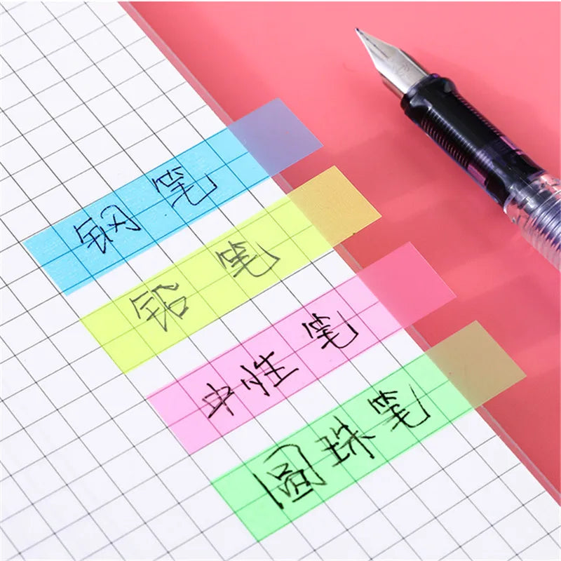 Fluorescence Self Adhesive Memo Pad Sticky Notes Bookmark Marker