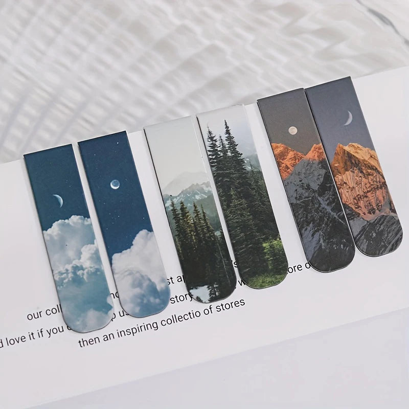 Creative Fashion Bookmark Girl Aesthetic Landscape Clouds Butterfly