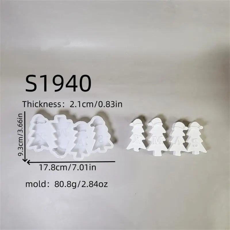 Christmas Tree Hat Molds Casting Silicone Mould Plasters