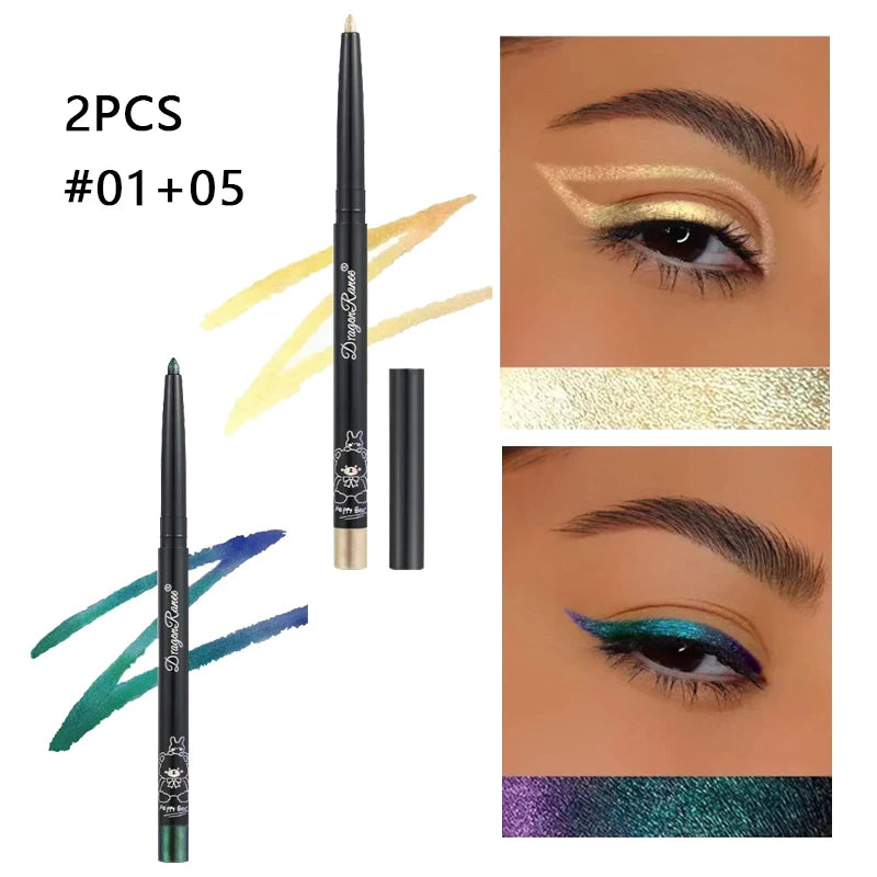 Chameleon Eyeliner Gel Pen Waterproof Shiny Chrome Eye Shadow Liner Zpaxo 01 and 05