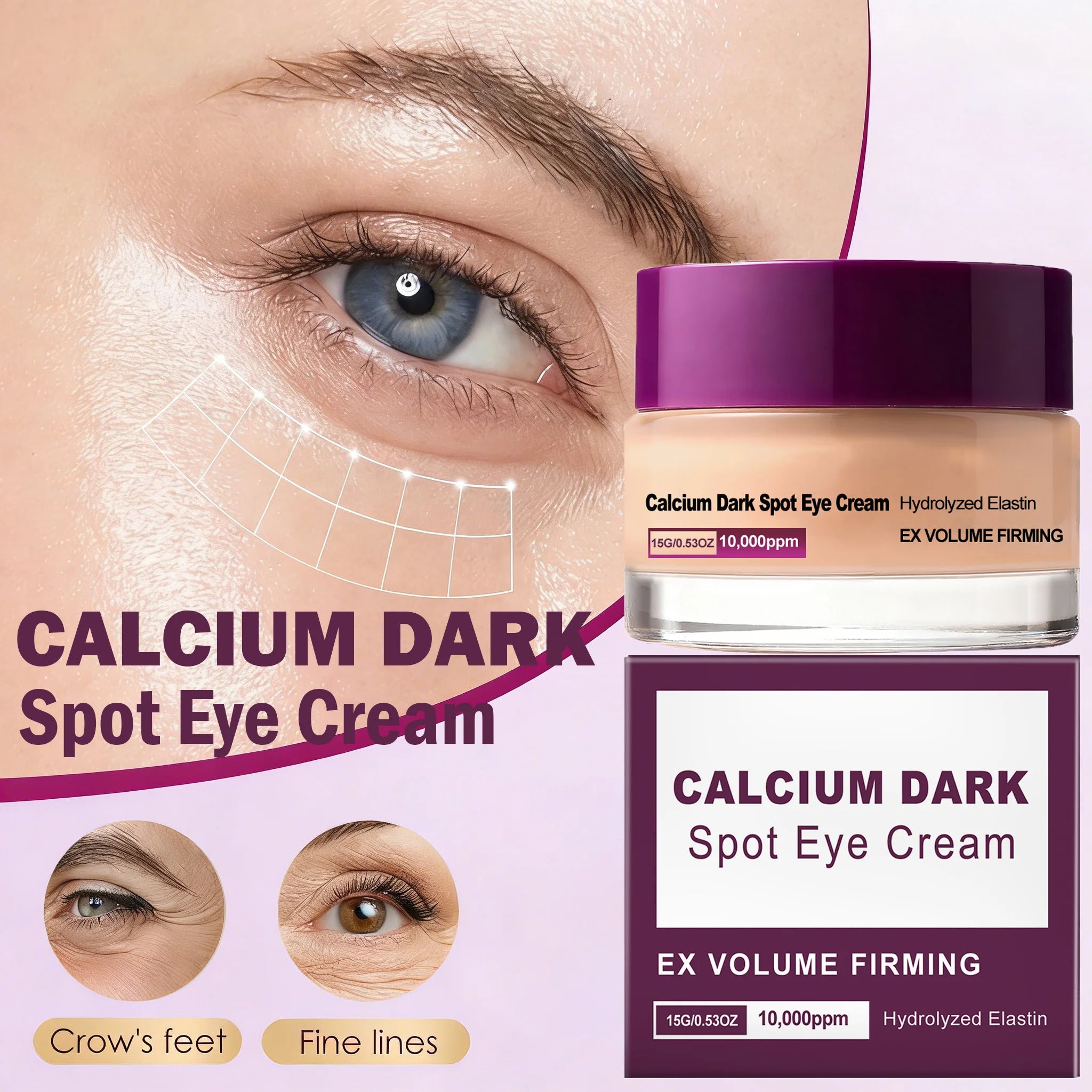 Hoygi Calcium Eye Cream – Dark Spots, Wrinkles & Puffiness Anti-Aging Eye Cream Zpaxo