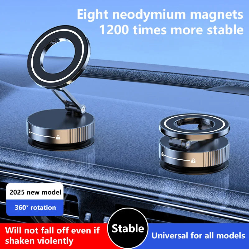 Super Strong Magnetic Phone Holder Foldable Design 360° Adjustable Vacuum Car Mount For Car Desk Bathroom Phone Holder Zpaxo