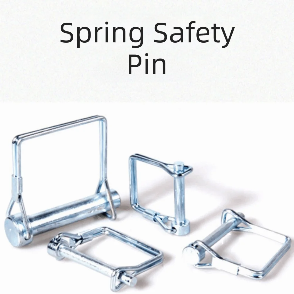 10Pcs Heavy Duty Square Locking Pin Square Shaft Spring Safety Square Shaft Locking Pin Multi-purpose Pull Ring Zpaxo