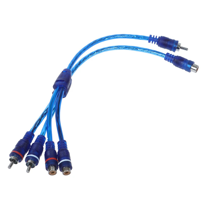 Car MP3 Audio RCA Y Splitter Cable Adapter Cord Converter for Car AUX Amplifier Zpaxo