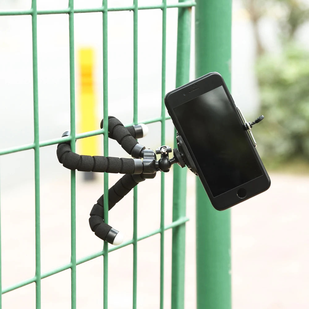Flexible Octopus Tripod Phone Holder & Bluetooth Remote Flexible Phone Tripod Zpaxo